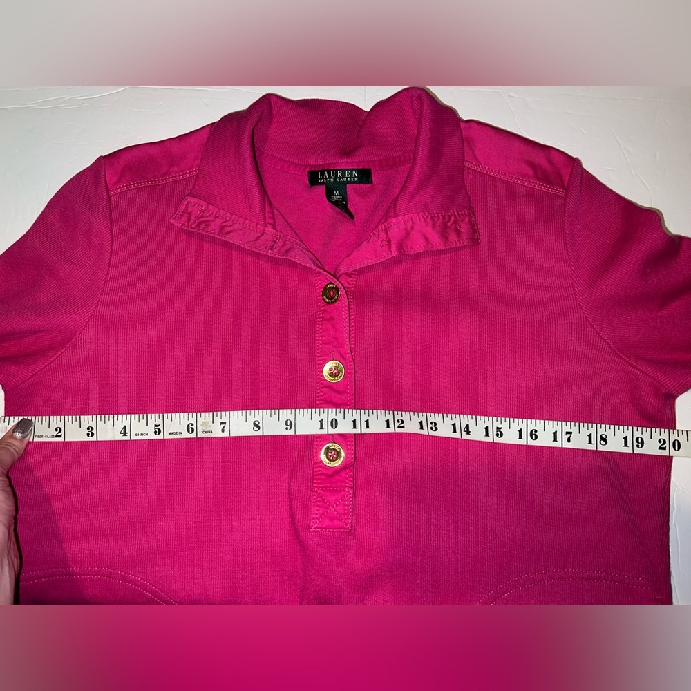 Ralph Lauren Pink Quarter Button Up Sweatshirt - Picture 9 of 12